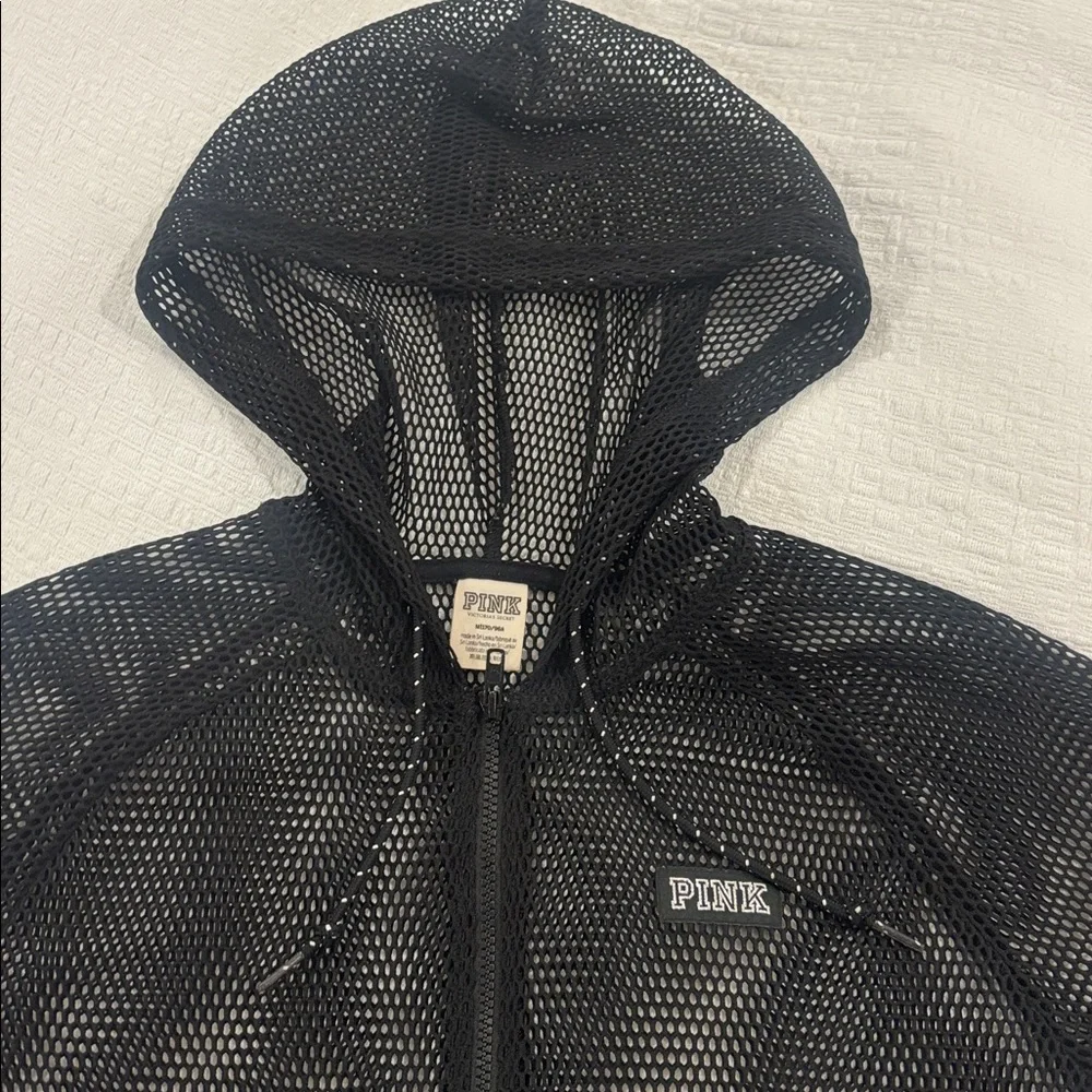 PINK Victoria's Secret Black Mesh Jacket - Picture 3 of 7
